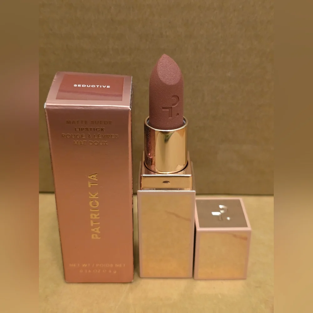 Patrick Ta Major Headlines Matte Suede Lipstick SEDUCTIVE/warm mauve. BNIB